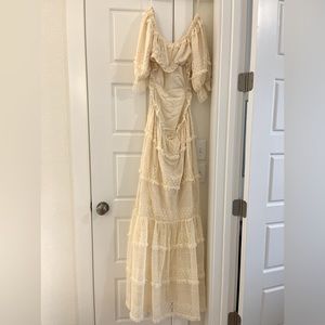 Boho beige gown